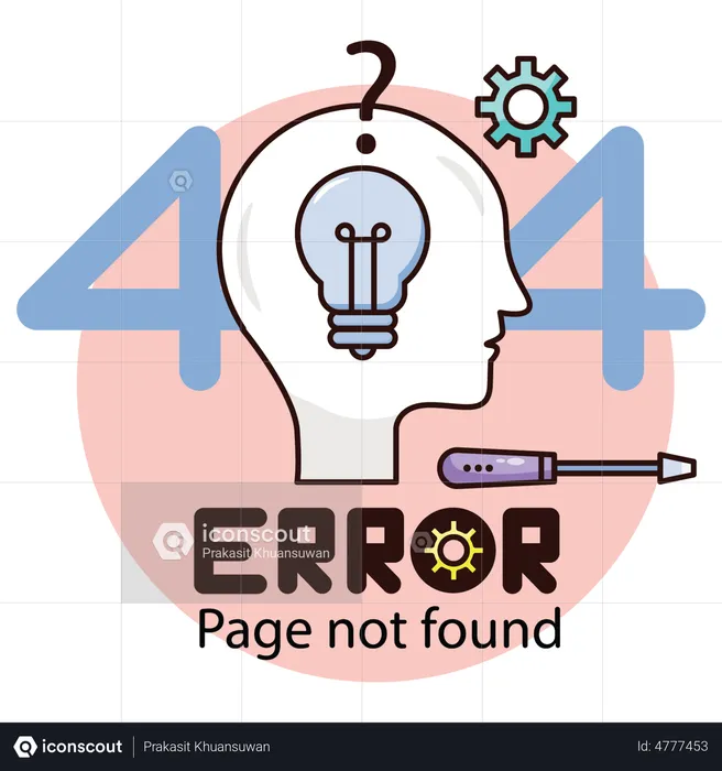 404 Page Not Found  Illustration