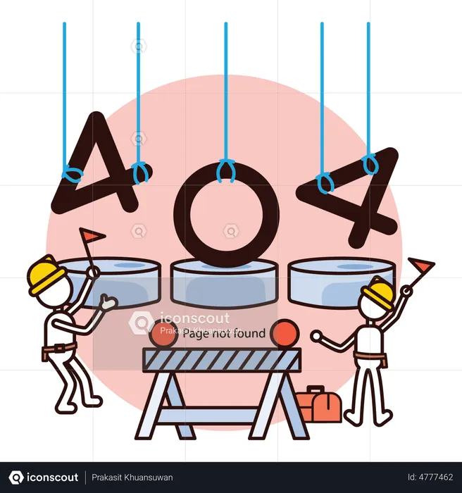 404 Page Not Found  Illustration