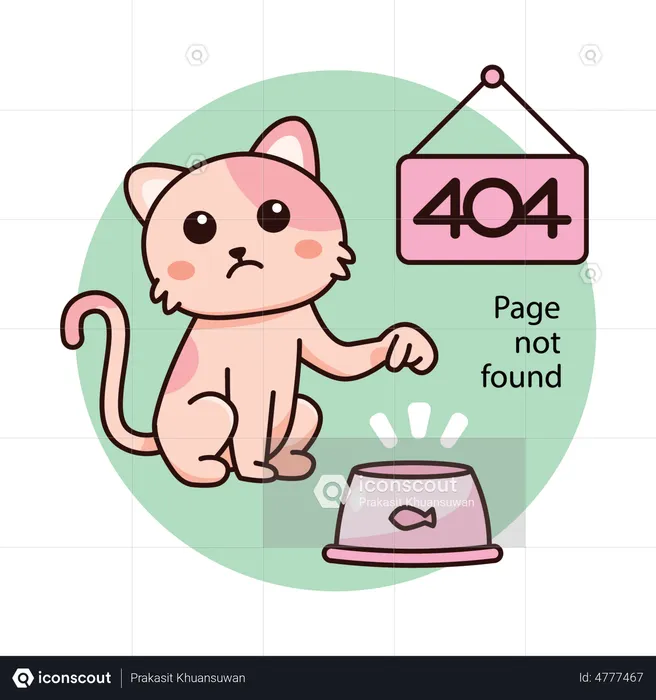 404 Page Not Found  Illustration