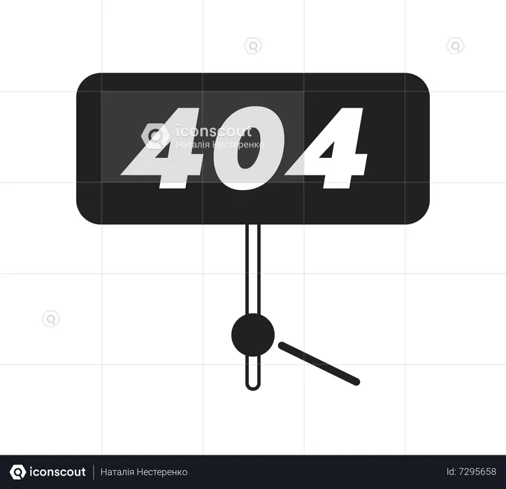 Señal de error 404  Ilustración