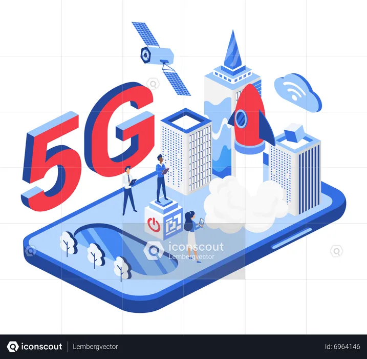 5 G Internet  Illustration