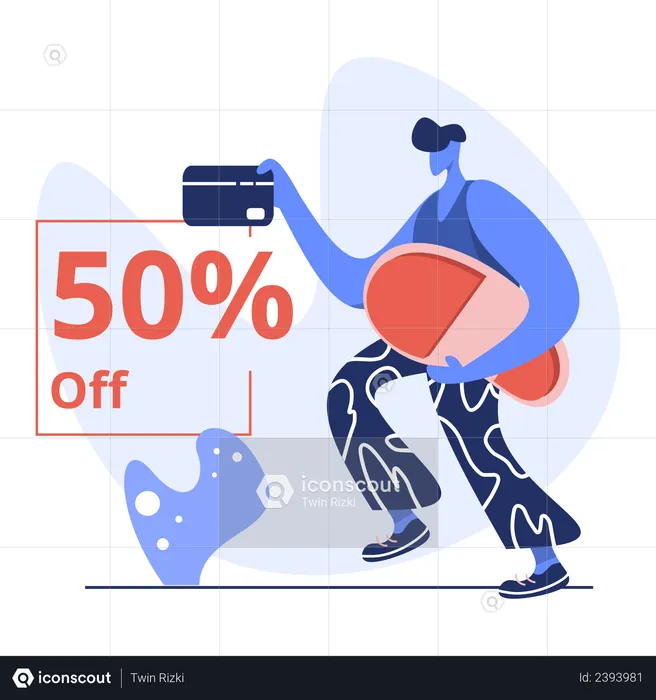 50% off sale on black friday  Illustration