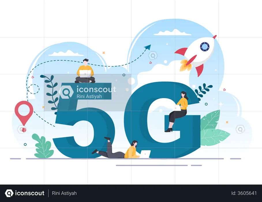 5G Internet  Illustration