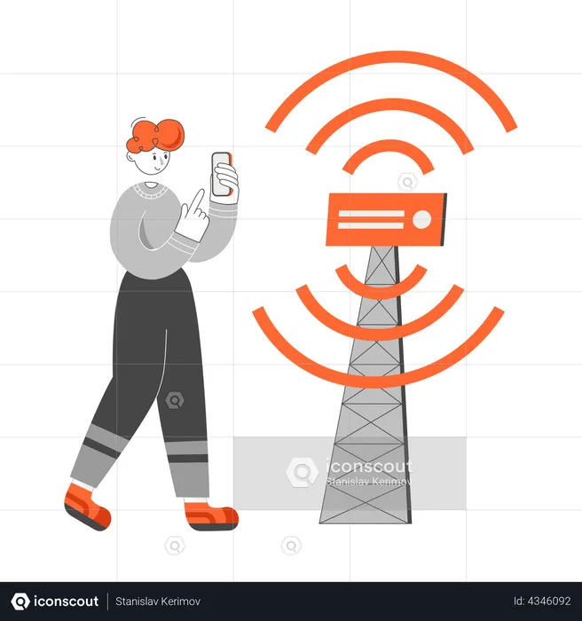 5G Network Technology  Illustration