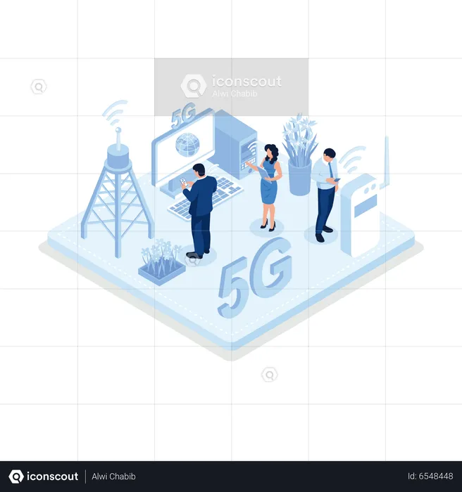 5g Network Technology  Illustration