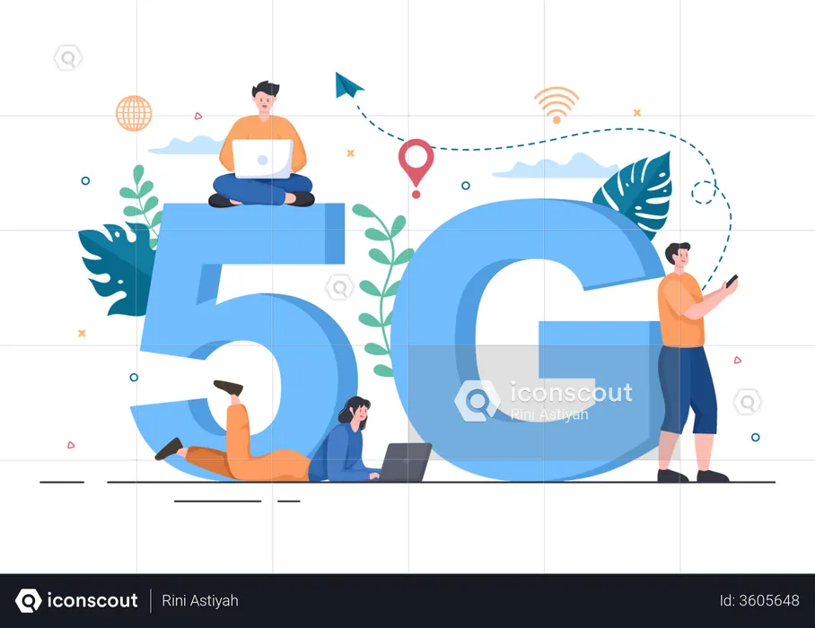 5G Netzwerk  Illustration