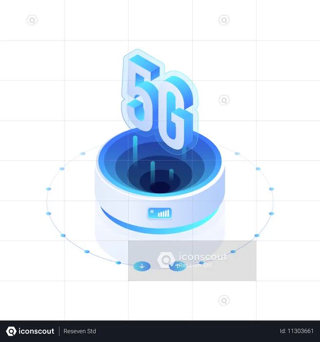 5g-Netzwerktechnologie  Illustration