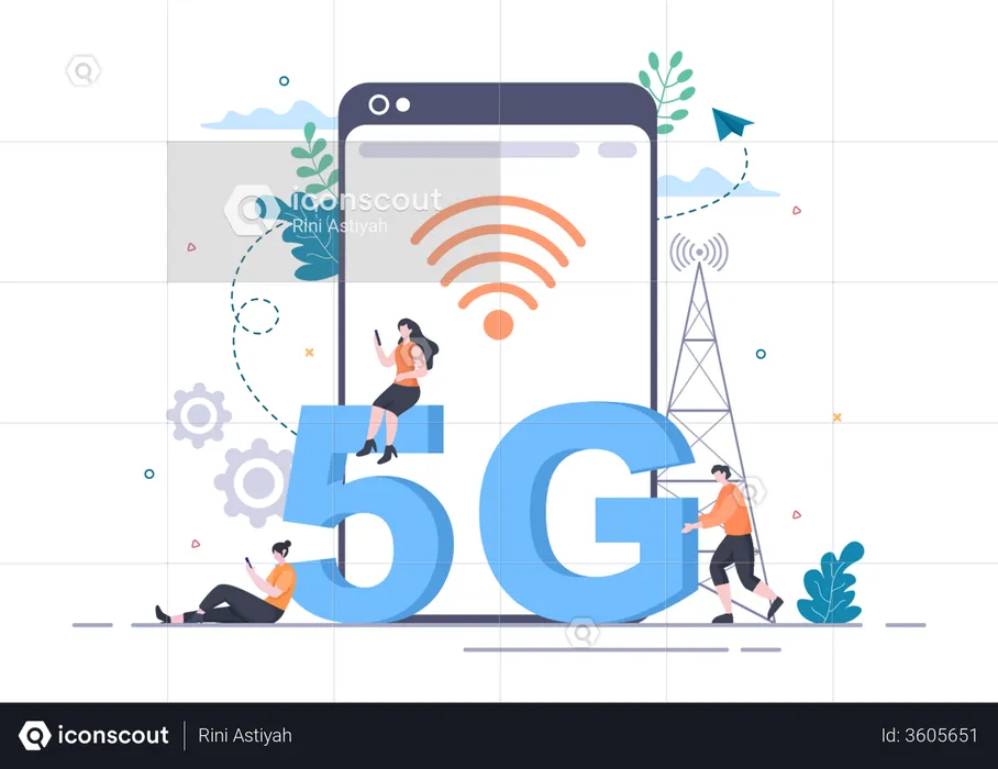 5G Smartphone  Illustration