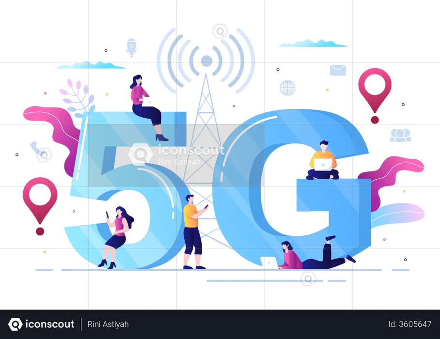 5G-Technologie  Illustration