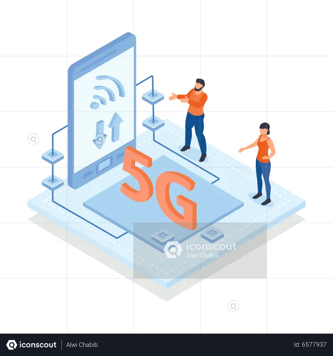 5G technology  Illustration