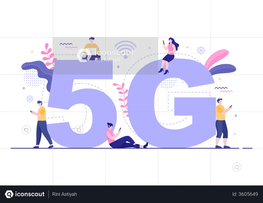 5G Wireless Technology  Illustration