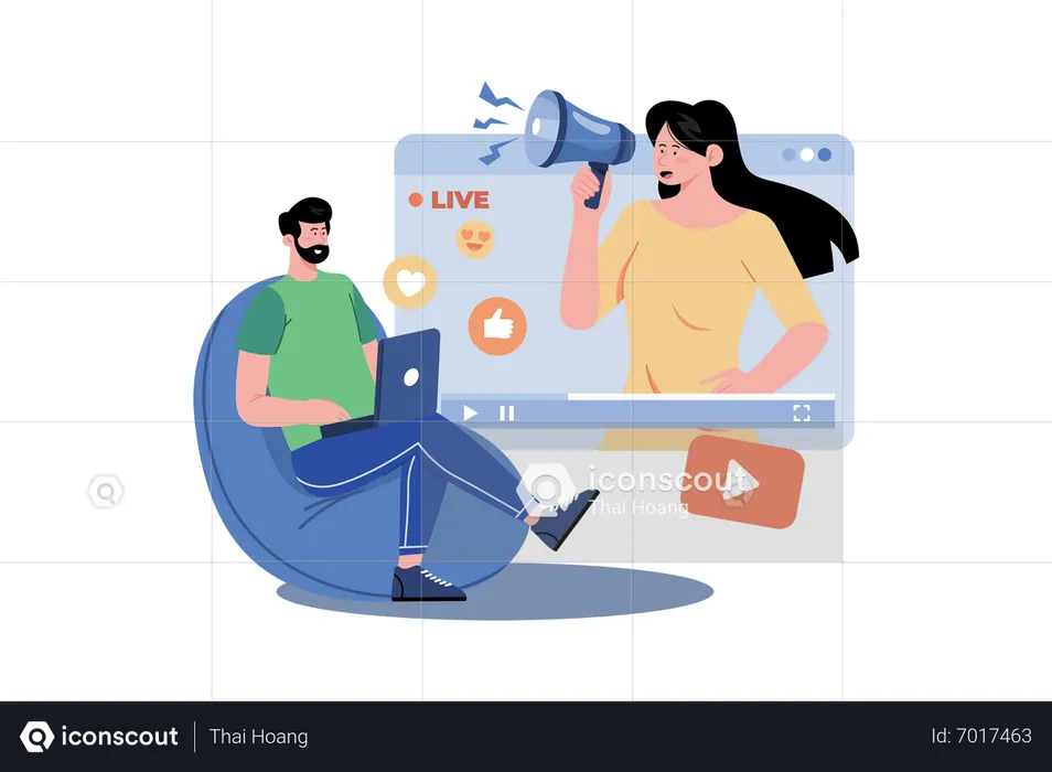 A Marketer Team Promote A Product  Illustration