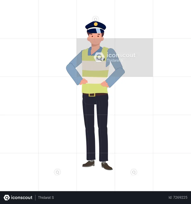 A traffic police  Illustration