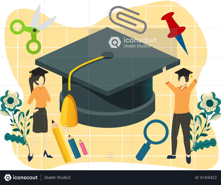 Academic graduation  Illustration