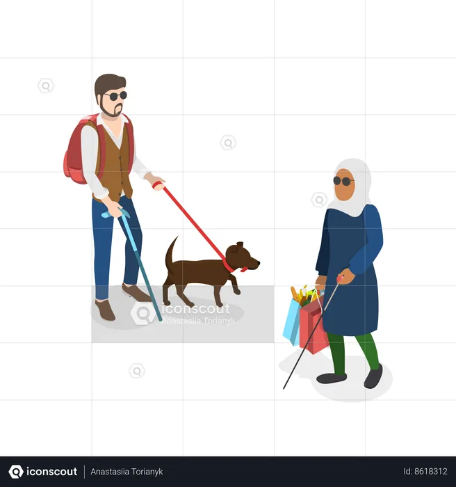 Accessibility for Blind People  Illustration