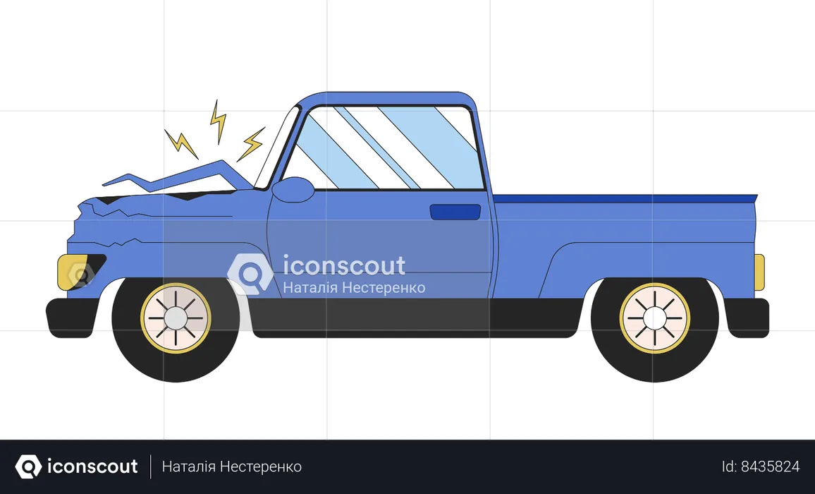 Accidente automovilistico  Ilustración