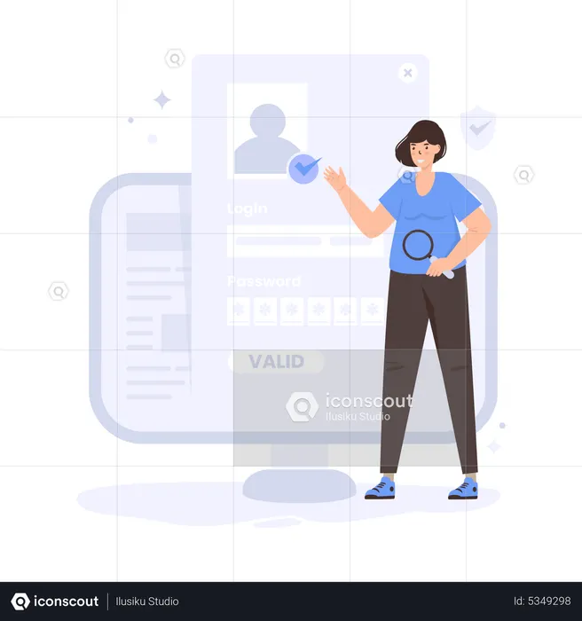 Account authentication  Illustration
