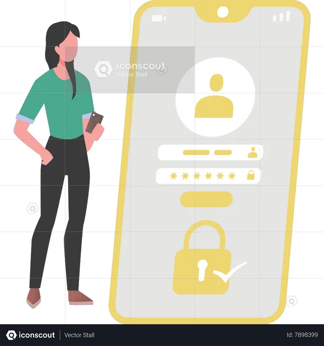 Account password protected  Illustration