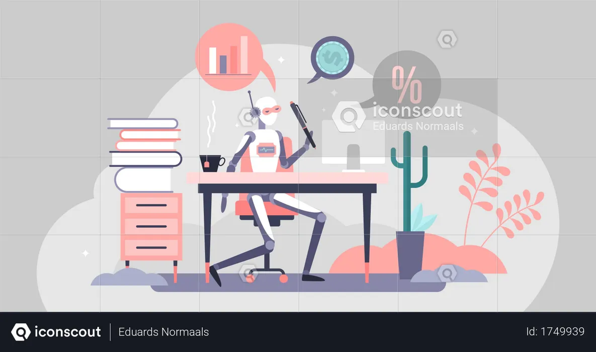 Accountant automation  Illustration
