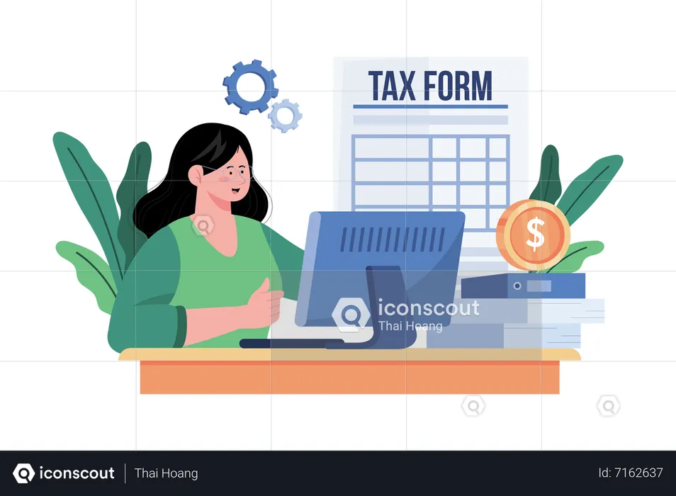 Accountants maintain financial records and prepare tax returns  Illustration