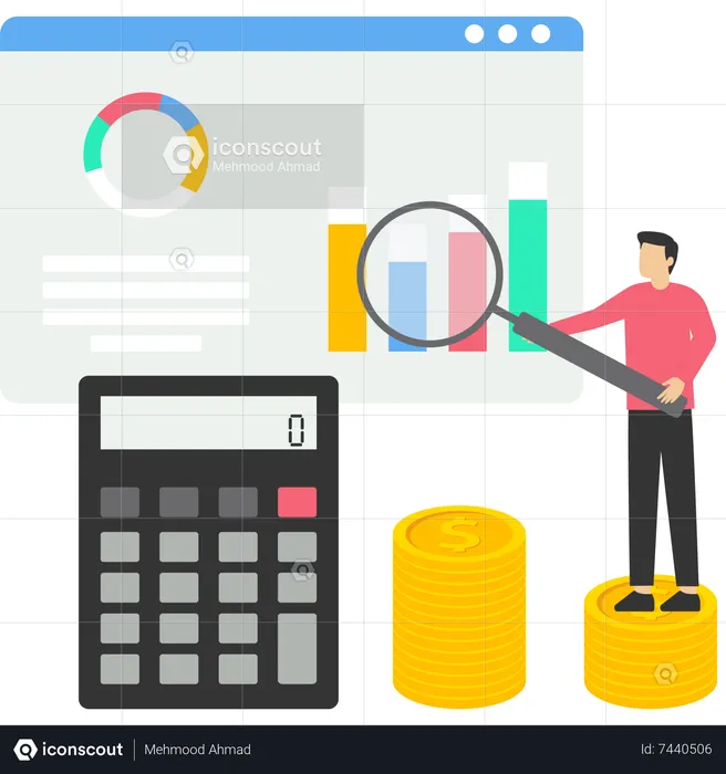 Accounting and finance expert  Illustration
