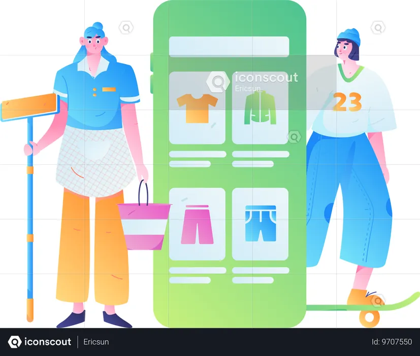 Achat e-commerce  Illustration