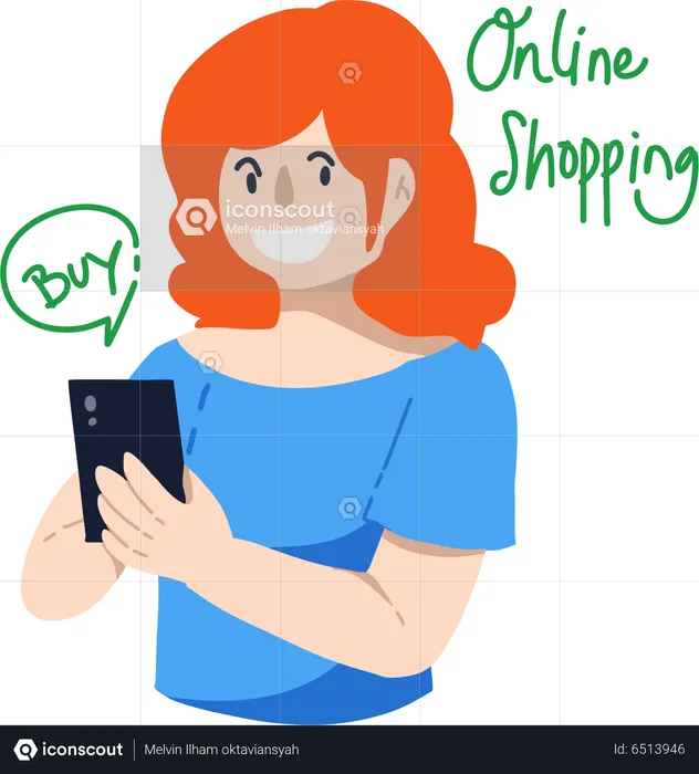 Shopping en ligne  Illustration