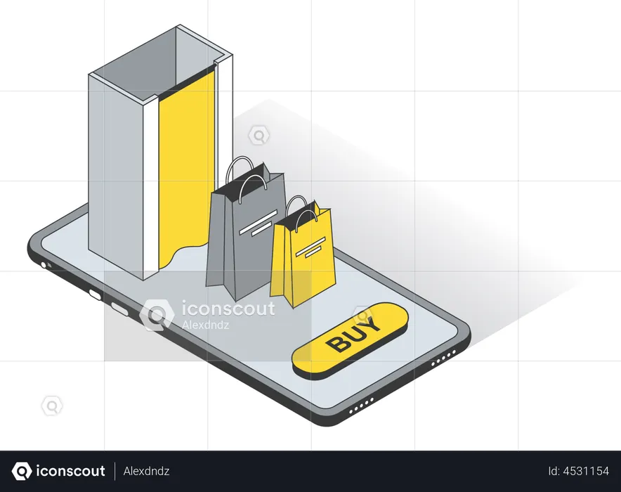 Acheter et essayer en ligne  Illustration