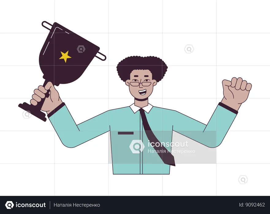 Achievement businessman  Illustration