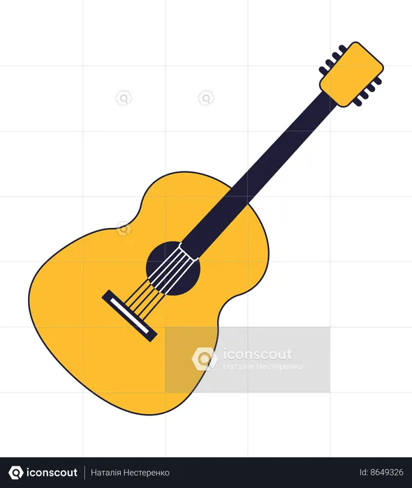 Acoustic guitar  Illustration