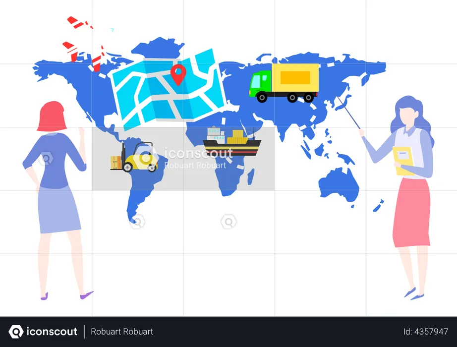 Activation global shipping  Illustration