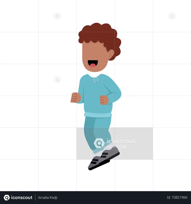 Active boy  Illustration