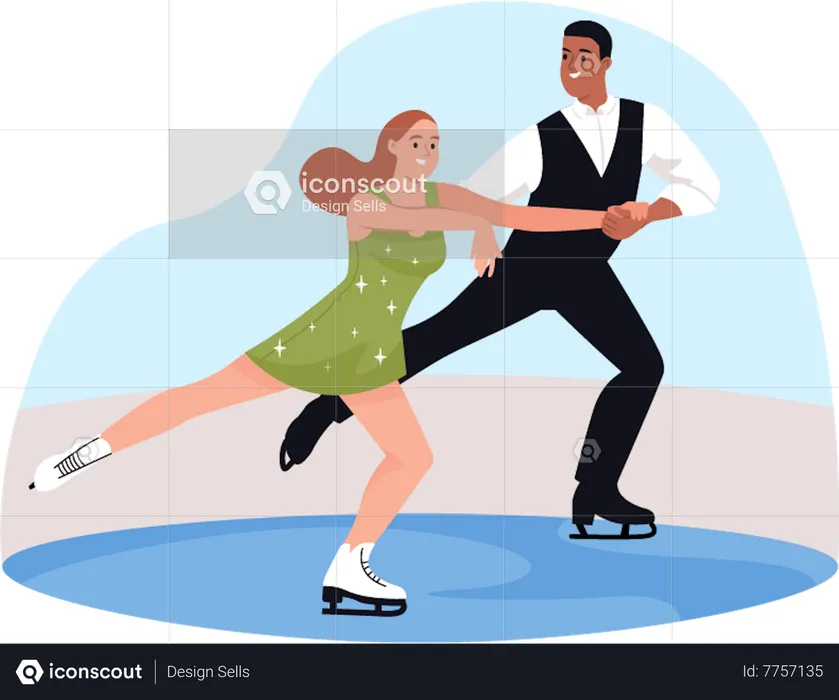 Actuaciones de patinaje artístico  Ilustración