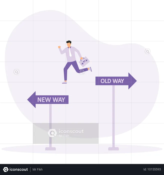 Adaptação à mudança e melhoria e desenvolvimento de si mesmo  Ilustração