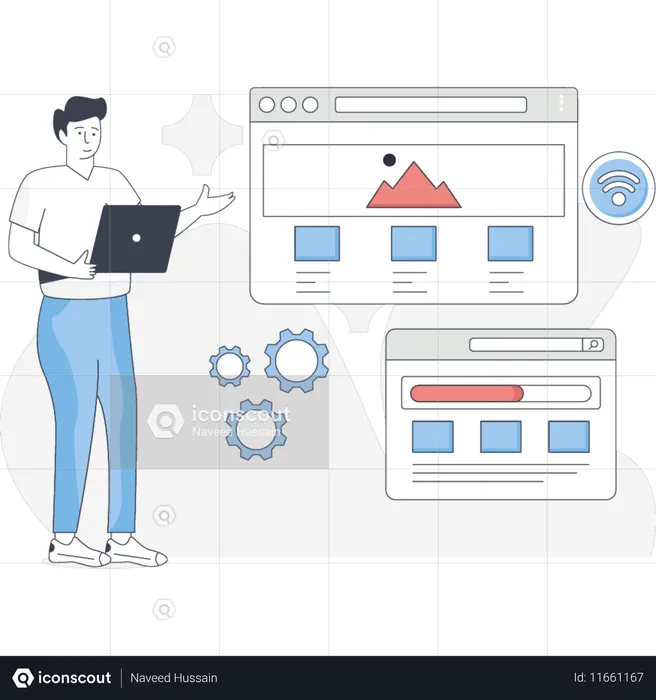 Adaptive interface testing by programming  Illustration