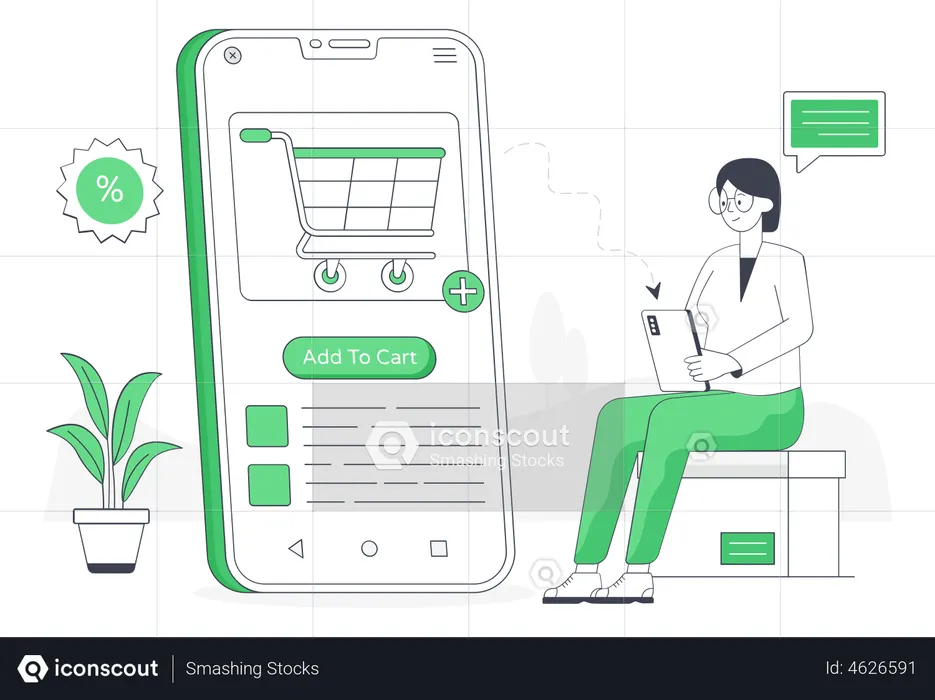 Add To Cart  Illustration