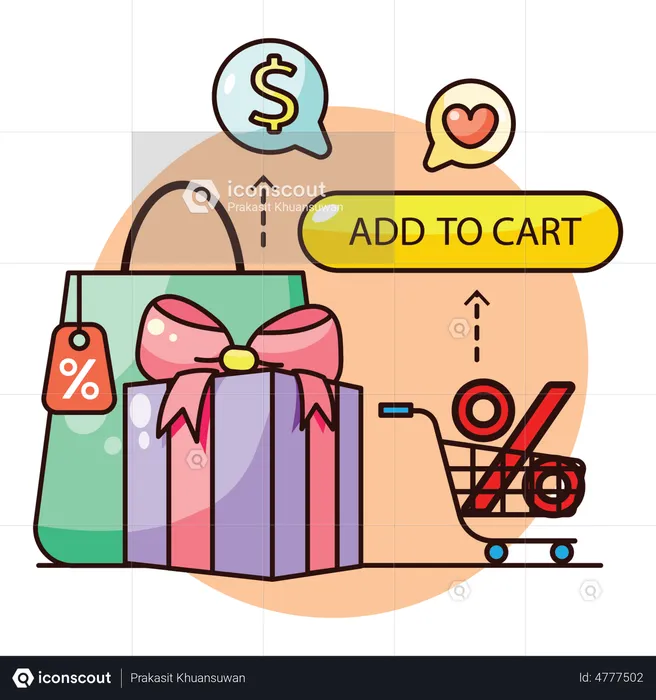 Add To Cart  Illustration