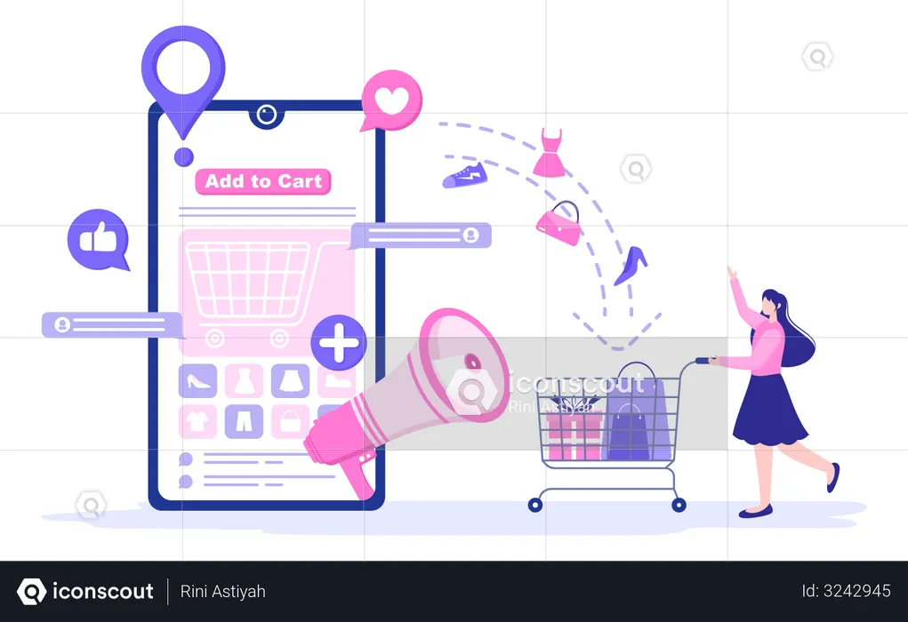 Add To Cart  Illustration