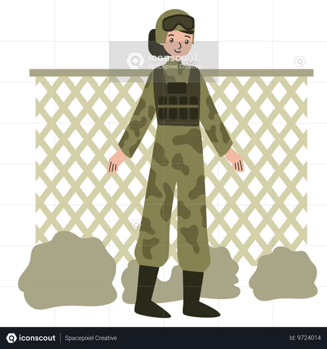 Allenamento militare  Illustration