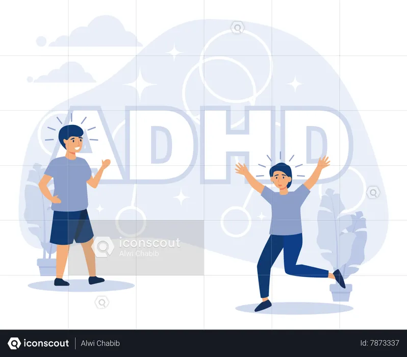 Best ADHD Illustration download in PNG & Vector format