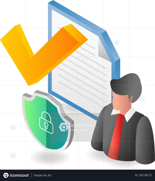 Admin data security  Illustration