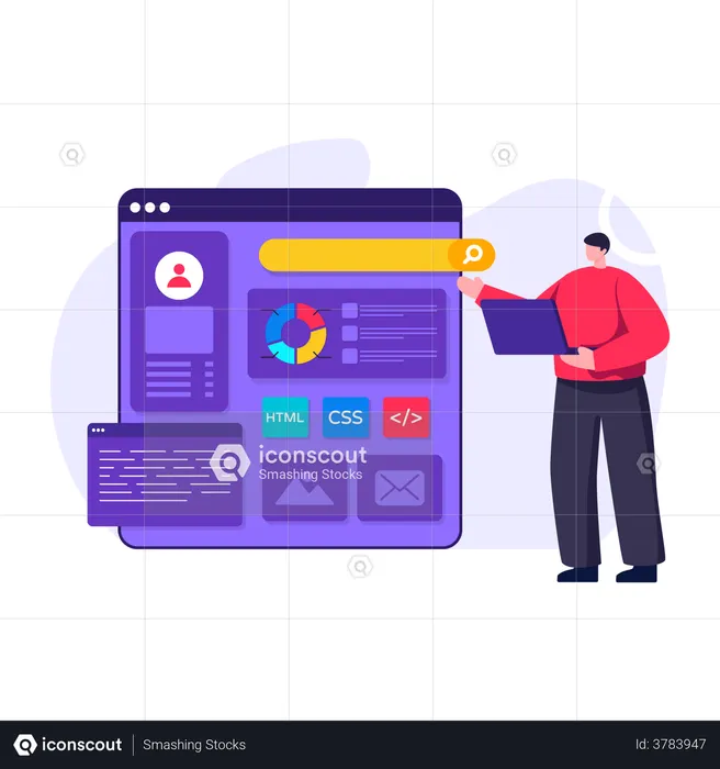 Admin page development  Illustration