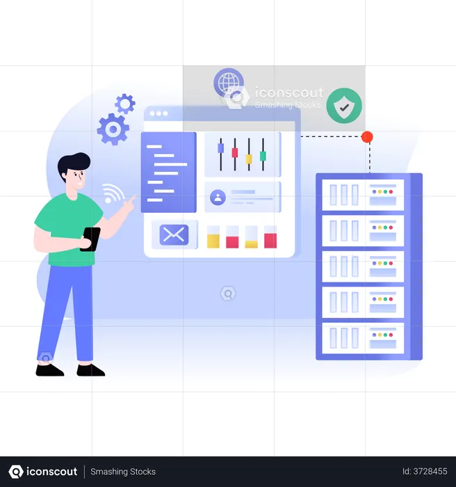 Admin Panel Illustration - Free Download Business Illustrations | IconScout