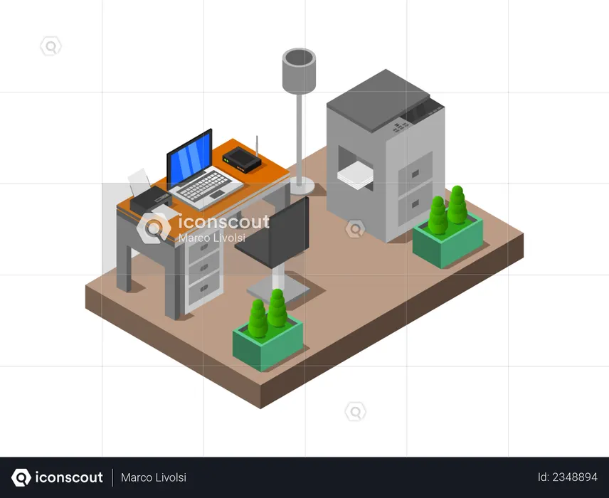 Administration office  Illustration