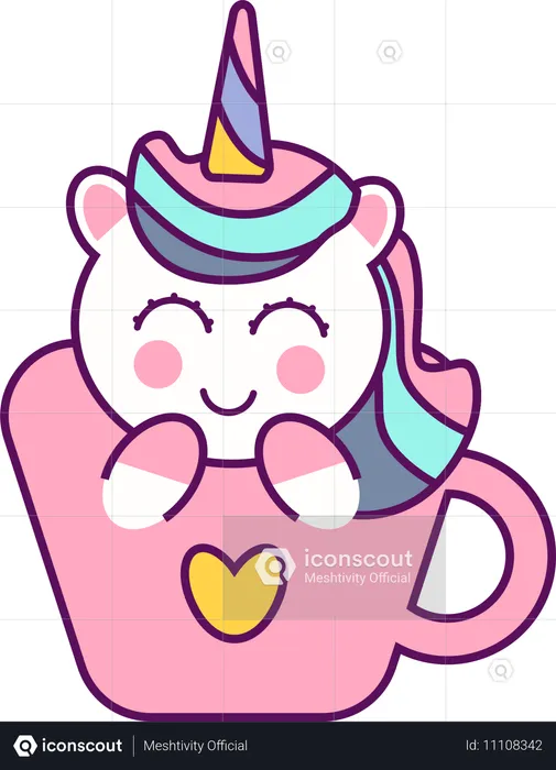 Adorable Unicorn  Illustration