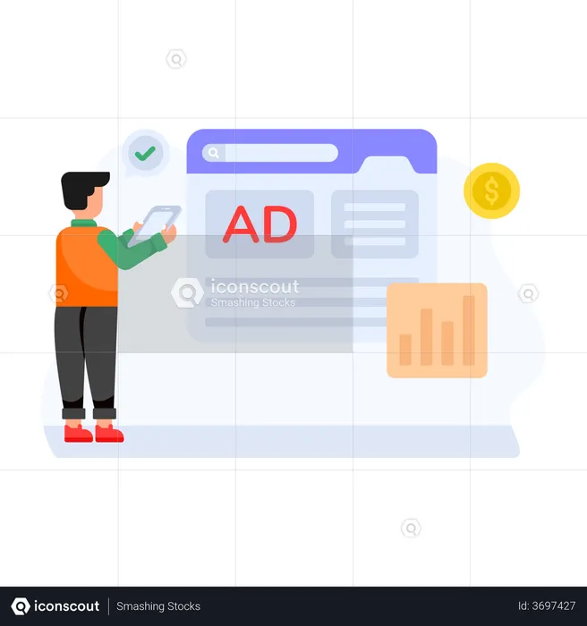 Ads Payment  Illustration
