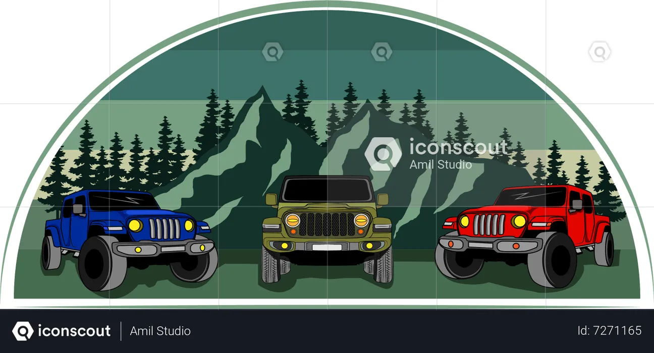 Adventure jeep  Illustration
