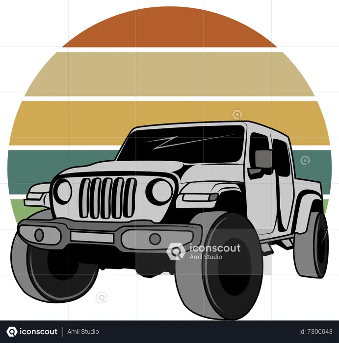 Adventure Jeep  Illustration