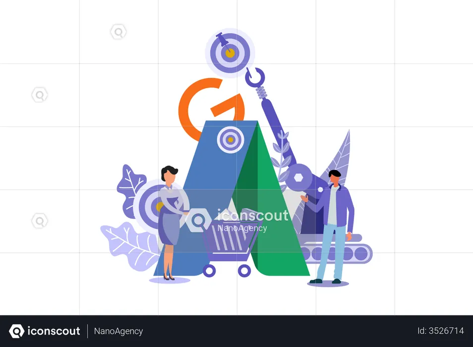 Adword Digital Marketing  Illustration