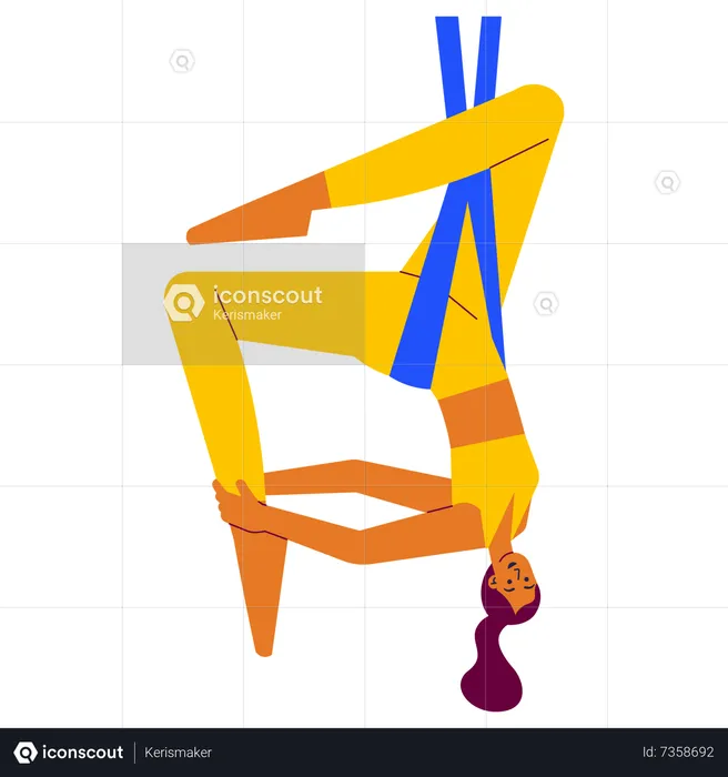 Aerial yoga  Illustration